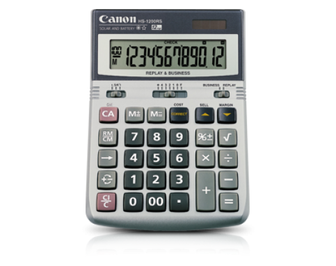 CANON 12DIGIT 100 STEPS CHECK CALCULATOR - HS-1200RS